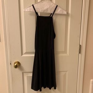 Black suede dress